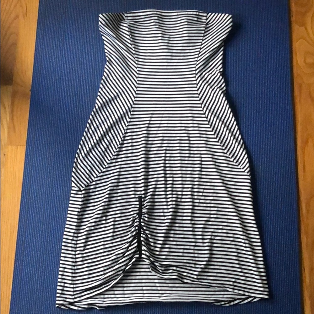 Black and white Striped Mini Dress